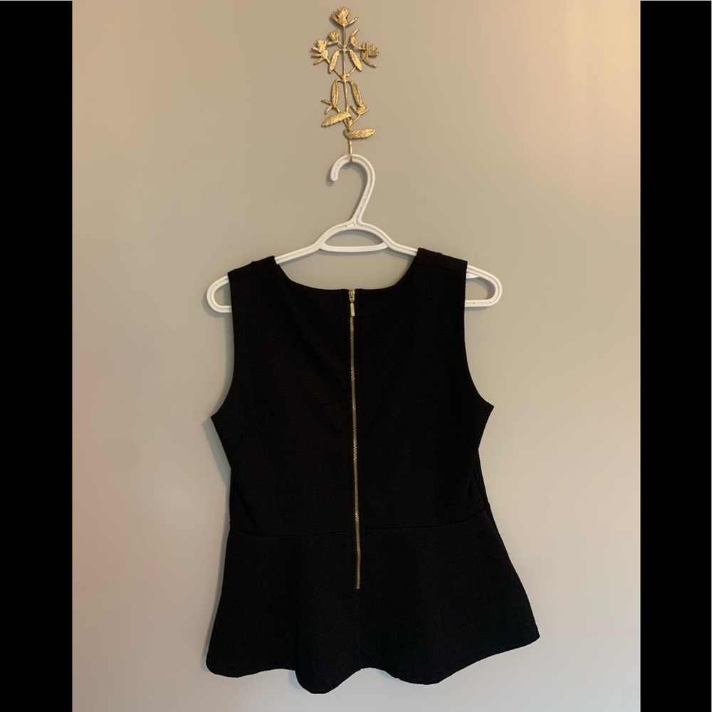 Black Top with Gold Zipper